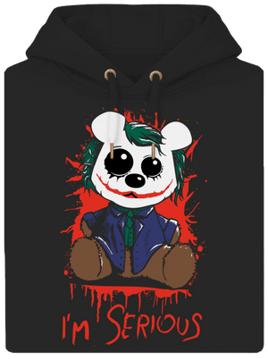 Serious unisex mikina premium Dark Black