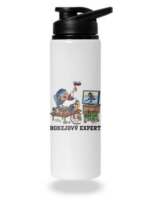 Hokejový expert flaša na vodu White