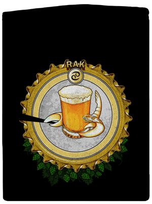 Pivný horoskop: Rak dámska mikina na zips Black