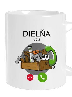 Dielňa volá veľký hrnček White