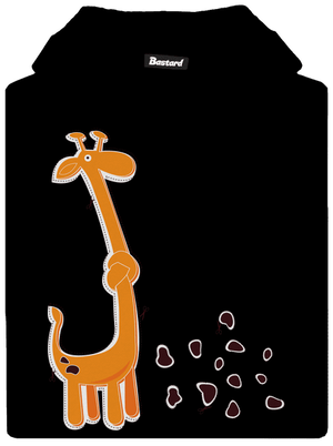 Žirafa detská mikina klokanka Black
