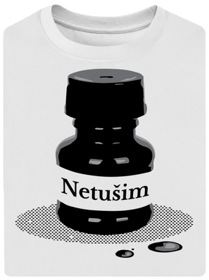 Netušim unisex tričko oversized White