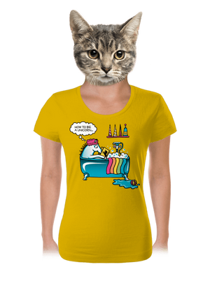 Ako sa stať jednorožcom dámske tričko Yellow