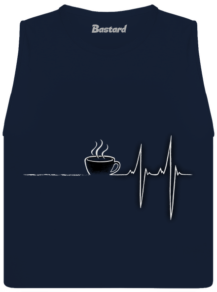Coffee help dámske tielko voľné Navy