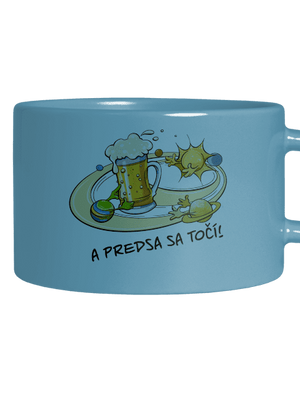 A predsa sa točí! hrnček makronka Blue Macaron