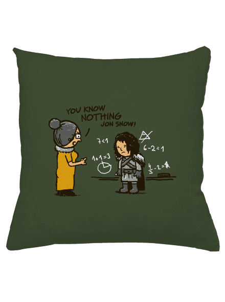You Know Nothing vankúš Olive Green