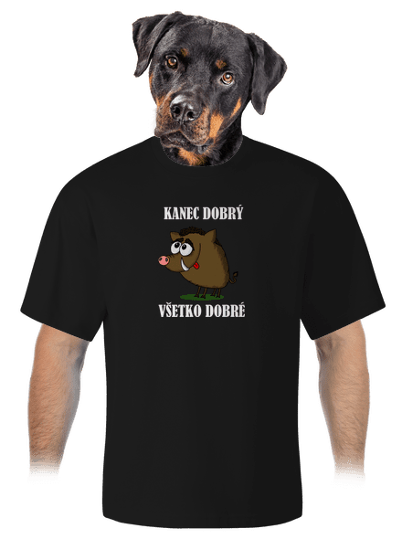 Kanec dobrý unisex tričko oversized Black