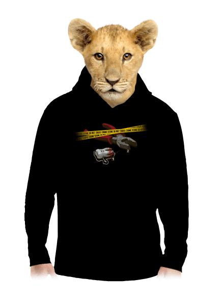 Zúbkovražda detská mikina klokanka Black