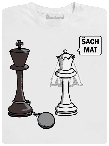 Šach mat pánske tričko White