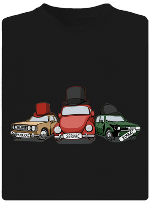 Traja veteráni pánske športové tričko Black