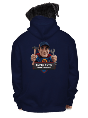 Super otec pánska mikina na zips Navy