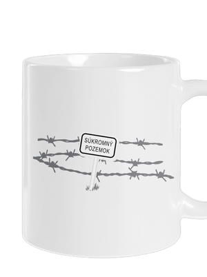 Súkromný pozemok klasický hrnček White