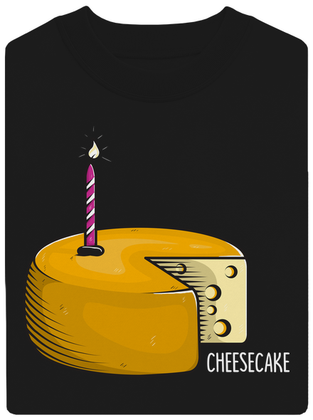 Cheese cake unisex mikina bez kapucne Black