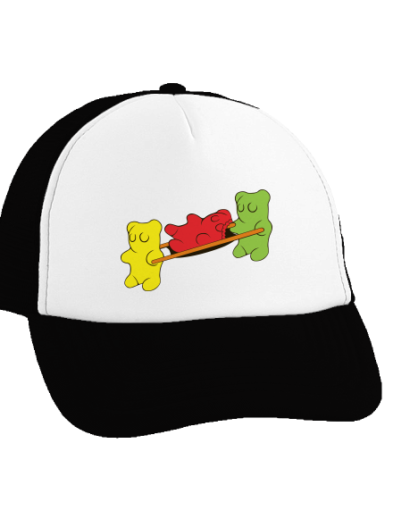 Gumkáči šiltovka truckerka Black cap
