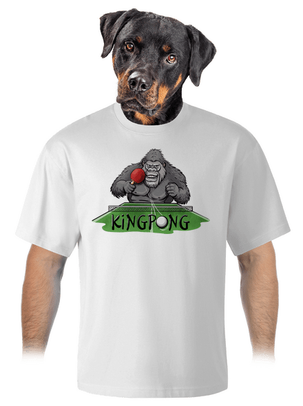 King pong unisex tričko oversized White
