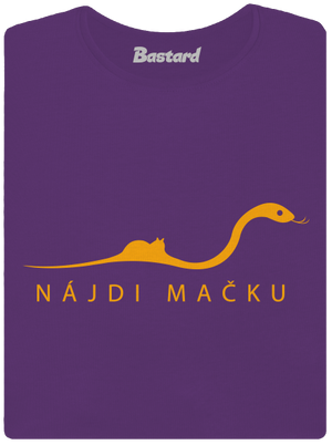 Nájdi mačku dámske tričko prémium Purple