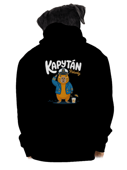 Kapytán pohody pánska mikina na zips Black