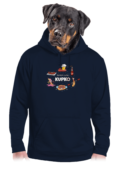Slovenské kupko pánska mikina klokanka Navy