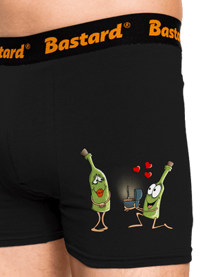 Láska k vínu boxerky Black