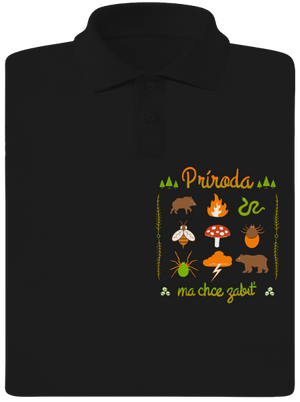Príroda ma chce zabiť pánska polokošeľa Black