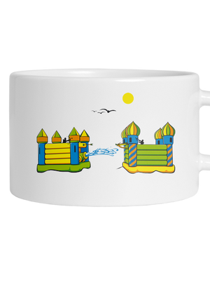 Dobytie hradu hrnček makronka White