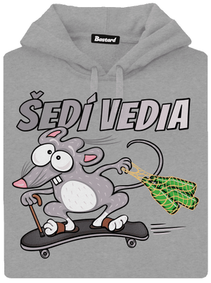 Šedí vedia - myšiak pánska mikina klokanka Light Melange