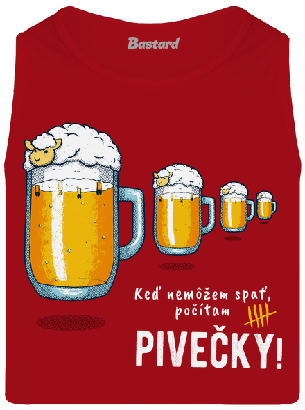 Pivečka pánske tielko Red