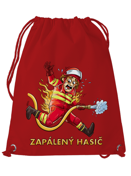 Zapálený hasič a hasička vak Red Mal