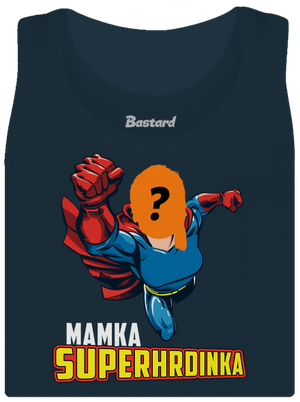 Mamka superhrdinka dámske tielko klasické Navy