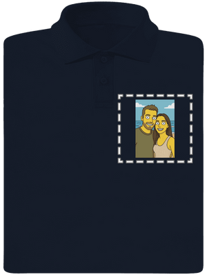 Simpsonovi z vlastnej fotky pánska polokošeľa Navy Mal