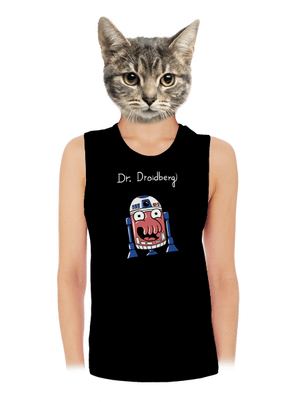 Dr. Droidberg dámske tielko voľné Black