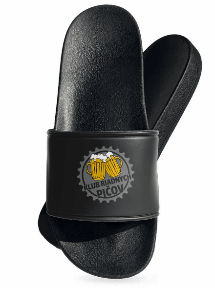 Klub riadnych pičov šľapky Black