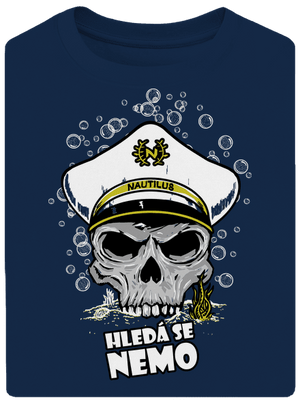 Kapitán Nemo unisex tričko oversized Midnight Blue