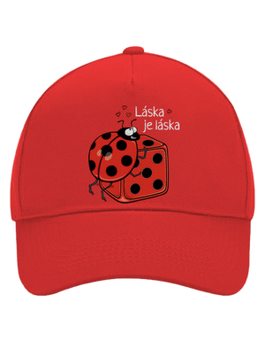 Láska je láska šiltovka baseballka Classic Red