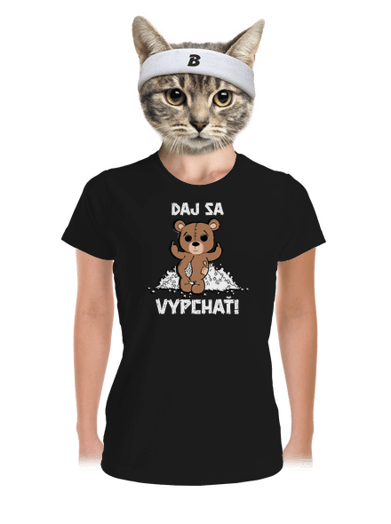 Jdi se vycpat dámske športové tričko Black