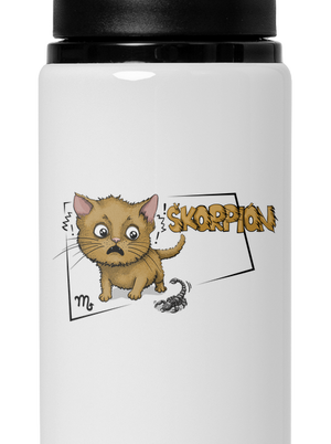 Mačací horoskop: Škorpion flaša na vodu White