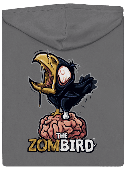 Zombird dámska mikina na zips Steel Gray