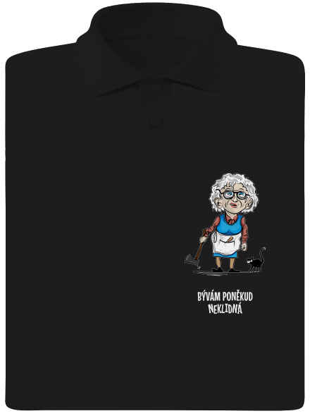 Neklidná - vlastný text pánska polokošeľa Black
