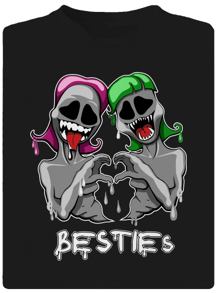 Besties pánske športové tričko Black