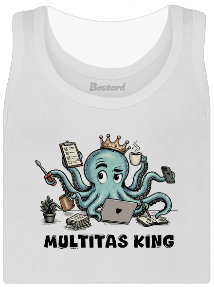 Multitas king dámske tielko klasické White