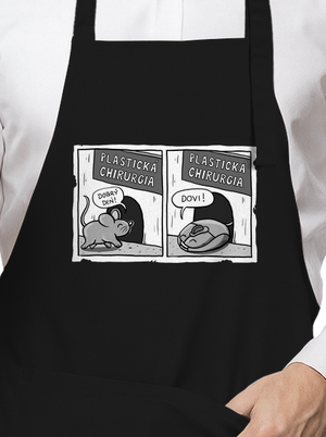 Myš na plastike zástera Black