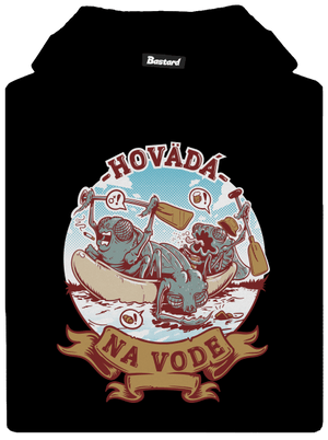 Hovädá na vode detská mikina klokanka Black