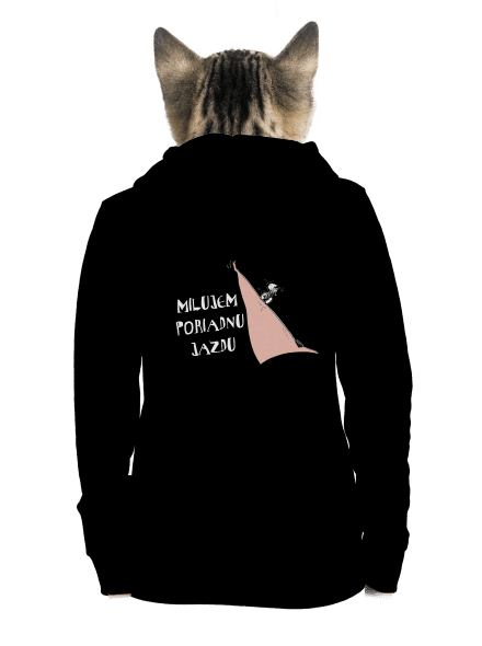 Milujem jazdu dámska mikina na zips Black