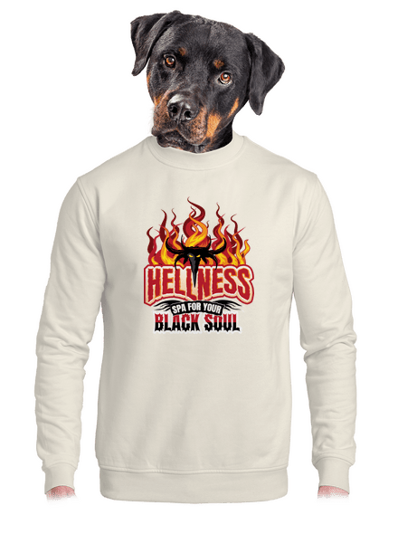 Hellness unisex mikina bez kapucne Off White