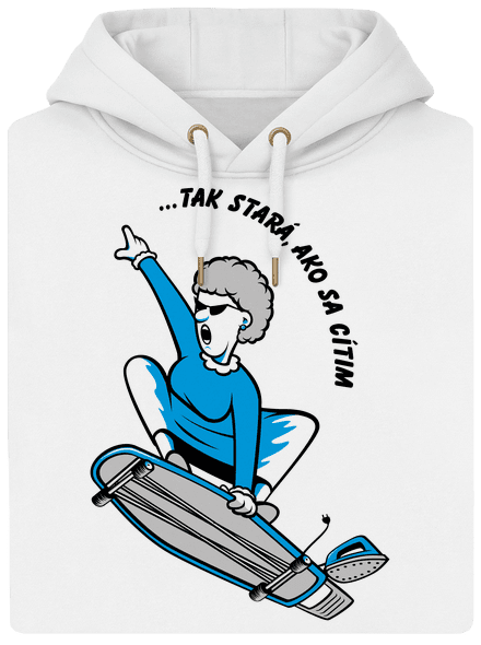 Starý, ako sa cítim unisex mikina premium Snowwhite