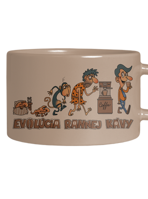 Evolúcia rannej kávy hrnček makronka Brown Macaron