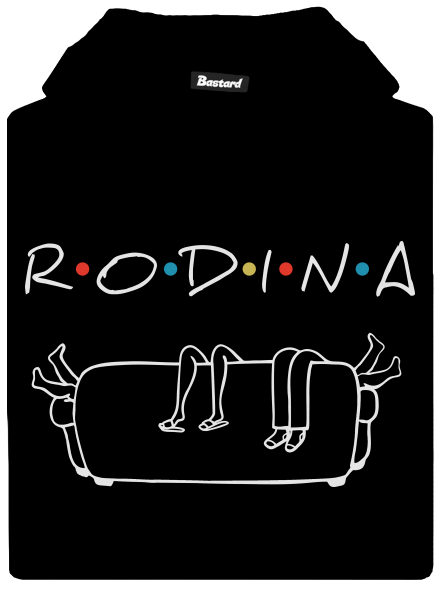 Rodina detská mikina klokanka Black