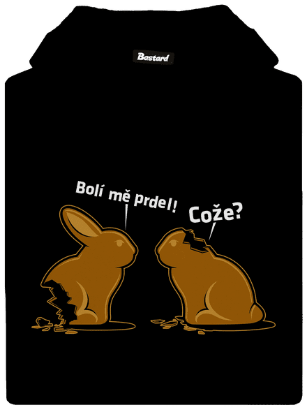 Bolí ma prdel pánska mikina klokanka Black