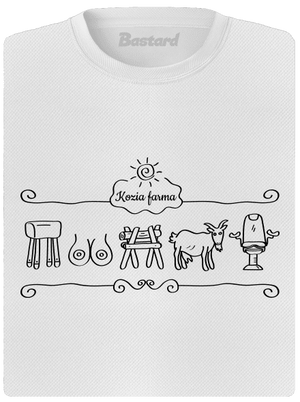 Kozia farma dámske športové tričko White