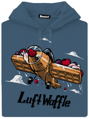 Luftwaffle dámska mikina klokanka Denim